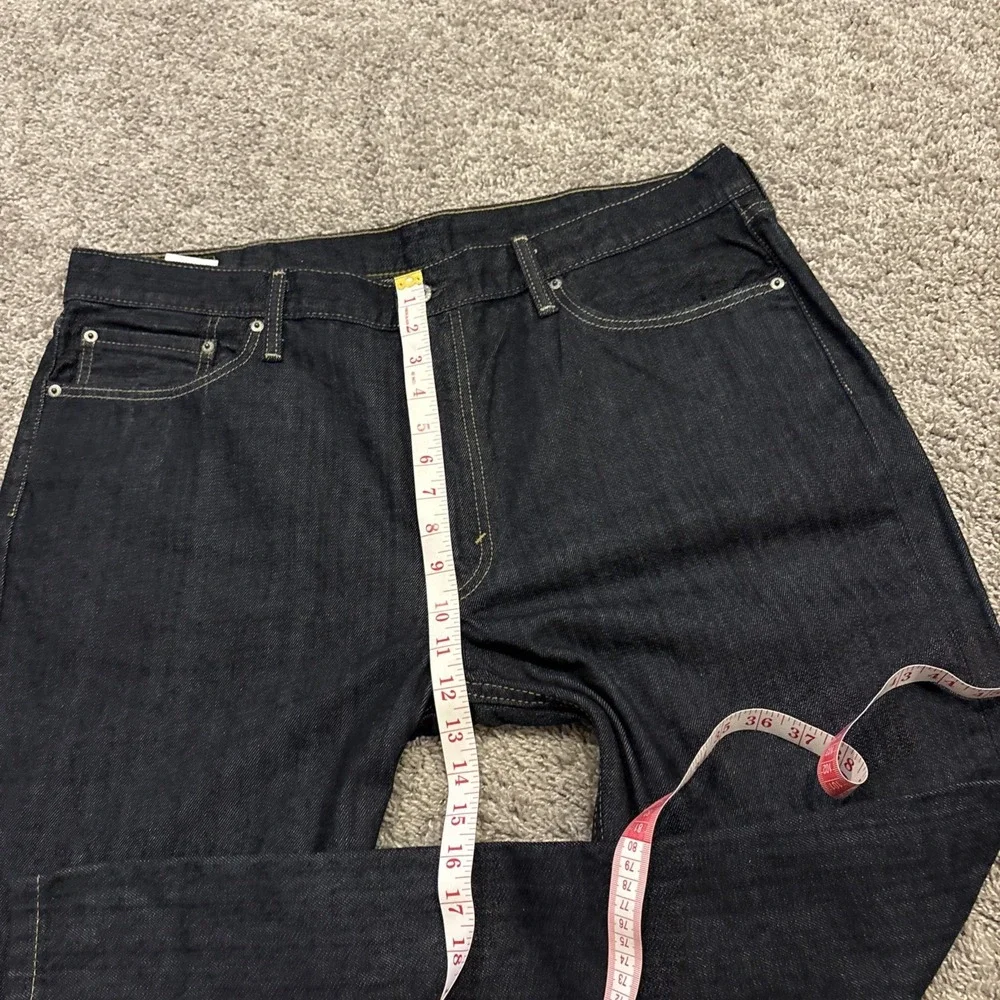 Levis 514 Straight Fit Jeans Mens 40x30 Blue Denim Dark Wash Classic Wide Leg